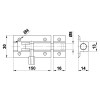 Pasador 500 150 mm Aluminio Negro