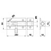Pasadores y cerrojos - Pasador 500 250 mm Aluminio Negro