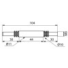 Tornillo Doble 104 mm para Unión Excéntricas Zincado