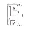 Pernio 507 110x55 mm Negro Derecha