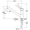 TEKA Grifo Cocina Caño Bajo AUK 913 Cromo