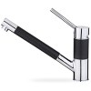 TEKA Grifo Cocina Caño Bajo AUK 978 Extraíble Negro y Cromo