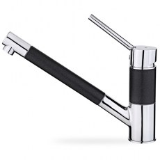 TEKA Grifo Cocina Caño Bajo AUK 978 Extraíble Negro y Cromo