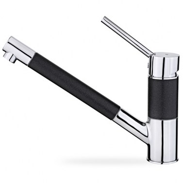 TEKA Grifo Cocina Caño Bajo AUK 978 Extraíble Negro y Cromo