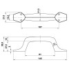 Tiradores mueble - Tirador MOD5 145 mm Cromo Brillo