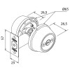 Cerrojo 517 Llave/Llave Entrada 60 y 70 mm Cromo Mate