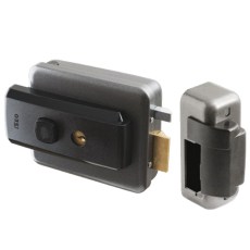 Cerrojos y Cerraduras de sobreponer - Cerradura Eléctrica 52N Solo Resbalón Reversible Llave y Botón