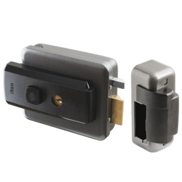 Cerrojos y Cerraduras de sobreponer - Cerradura Eléctrica 52N Solo Resbalón Reversible Llave y Botón