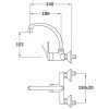 TEKA Grifo Cocina de Pared IN 024 Cromo