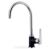 TEKA Grifo Cocina Caño Alto IN 995 Cromo y Negro