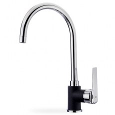 TEKA Grifo Cocina Caño Alto IN 995 Cromo y Negro