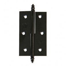 Bisagras y pernios de forja - Bisagra 541 70x45 mm Derecha Negro con Remate