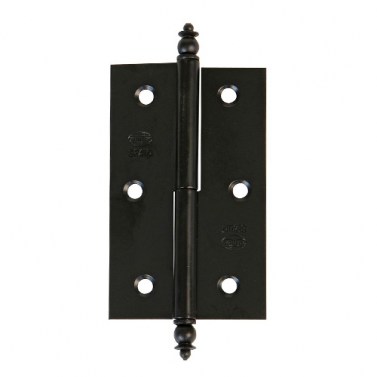Bisagras y pernios de forja - Bisagra 541 70x45 mm Izquierda Negro con Remate