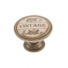 Pomos mueble - Pomo Retro 37mm Vintage Cuero Viejo