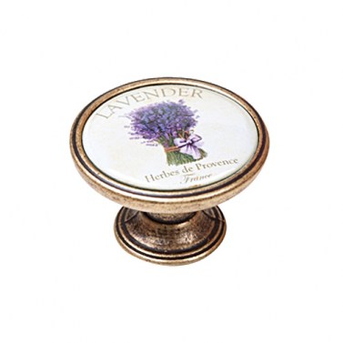 Pomos mueble - Pomo Retro 37mm Lavanda 3 Cuero Viejo