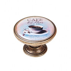 Pomos mueble - Pomo Retro 37mm Café 3 Cuero Viejo