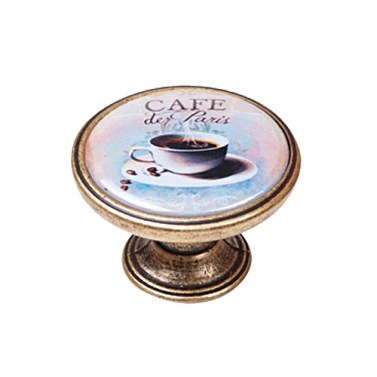 Pomos mueble - Pomo Retro 37mm Café 3 Cuero Viejo