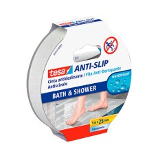 Adhesivos y selladores - Cinta Antideslizante Tesa para Baño 5 metros 25mm Transparente