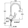 TEKA Grifo Cocina Caño Alto SP 995 Cromo
