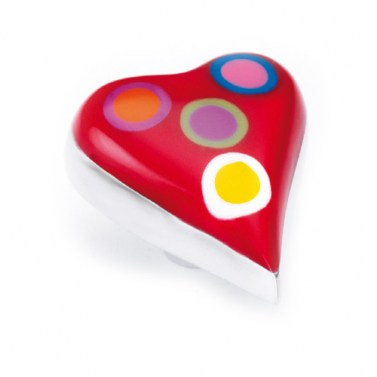 Pomo Junior Corazón Aluminio/Resina