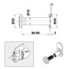 Mirilla Óptica Mod5 Ø16 mm de 60-85 mm Latón Pulido