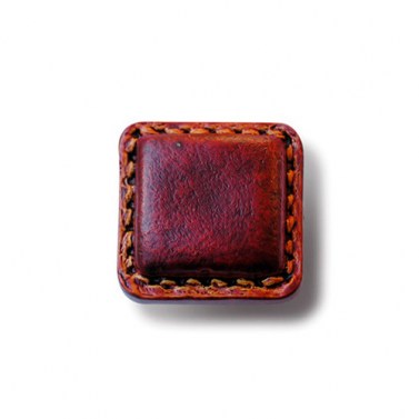 Pomo Nylon Kidline 40x40 mm Cuadrado Cuero Marrón