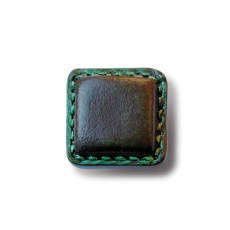 Pomo Nylon Kidline 40x40 mm Cuadrado Cuero Verde