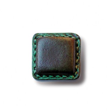 Pomo Nylon Kidline 40x40 mm Cuadrado Cuero Verde