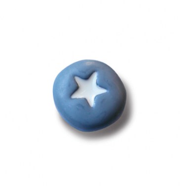 Pomo Nylon Kidline Ø50 mm Estrella en Círculo Azul