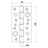 Bisagras de seguridad - Bisagra Seguridad 565 150x80 mm Canto Recto Inox
