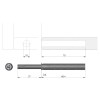 Pulsador Largo K-Push Tech 70 mm Blanco