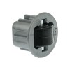 Ruedas - Rueda Fija para Embutir A-6 Nylon Gris