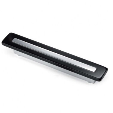 Tiradores mueble - Tirador Acrylic 5981 240 mm Níquel Cepillado y Negro