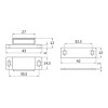 Cierre Imán Rectangular Mod. 5 43x15 mm Blanco