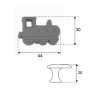 Pomos mueble - Pomo Baby 605 Tren Rojo