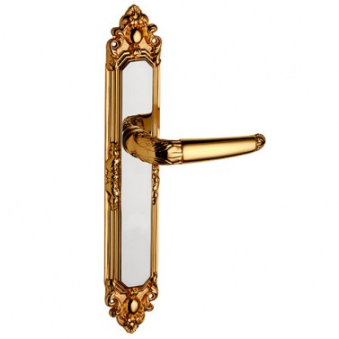 Manivelas con placa - Juego Manivelas con Placa 610 Cromo y Oro