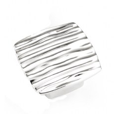 Pomo Cuadrado Rough 6150 42x42 mm Cromo Brillo