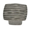 Pomo Cuadrado Rough 6150 42x42 mm Estaño Rústico