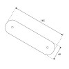 Perchas - Base Hooks 615 2 Perchas 165x40mm Metacrilato Blanco