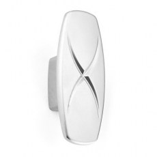Pomo Oval Cross 6160 60x24 mm Cromo Brillo