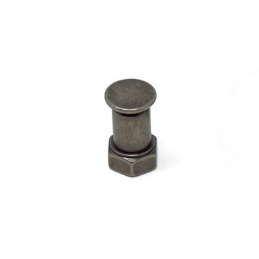 Pomo Tube 6200 Ø19 mm Estaño Rústico
