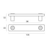 Tiradores mueble - Tirador Shabby 620S 135mm Madera Blanco