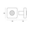 Pomos mueble - Pomo Cuadrado Madera Shabby 621s Blanco