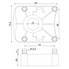 Adaptador Pata D78 con Tacos