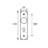 Tiradores armario - Tirador Armario 6503 con Bocallave Satinado Bioro