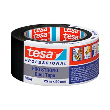 Cinta Americana Tesa Pro Strong Duct Tape 25 metros 50mm Negra