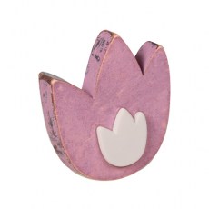 Pomos mueble - Pomo Shabby 665S Tulipán Madera Rosa