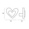 Pomos mueble - Pomo Shabby 666S Corazón Madera Arena