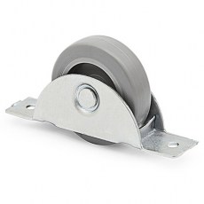 Ruedas - Rueda Oculta Cama Nido Ø50 mm Zincado Goma Gris