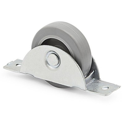 Ruedas - Rueda Oculta Cama Nido Ø50 mm Zincado Goma Gris